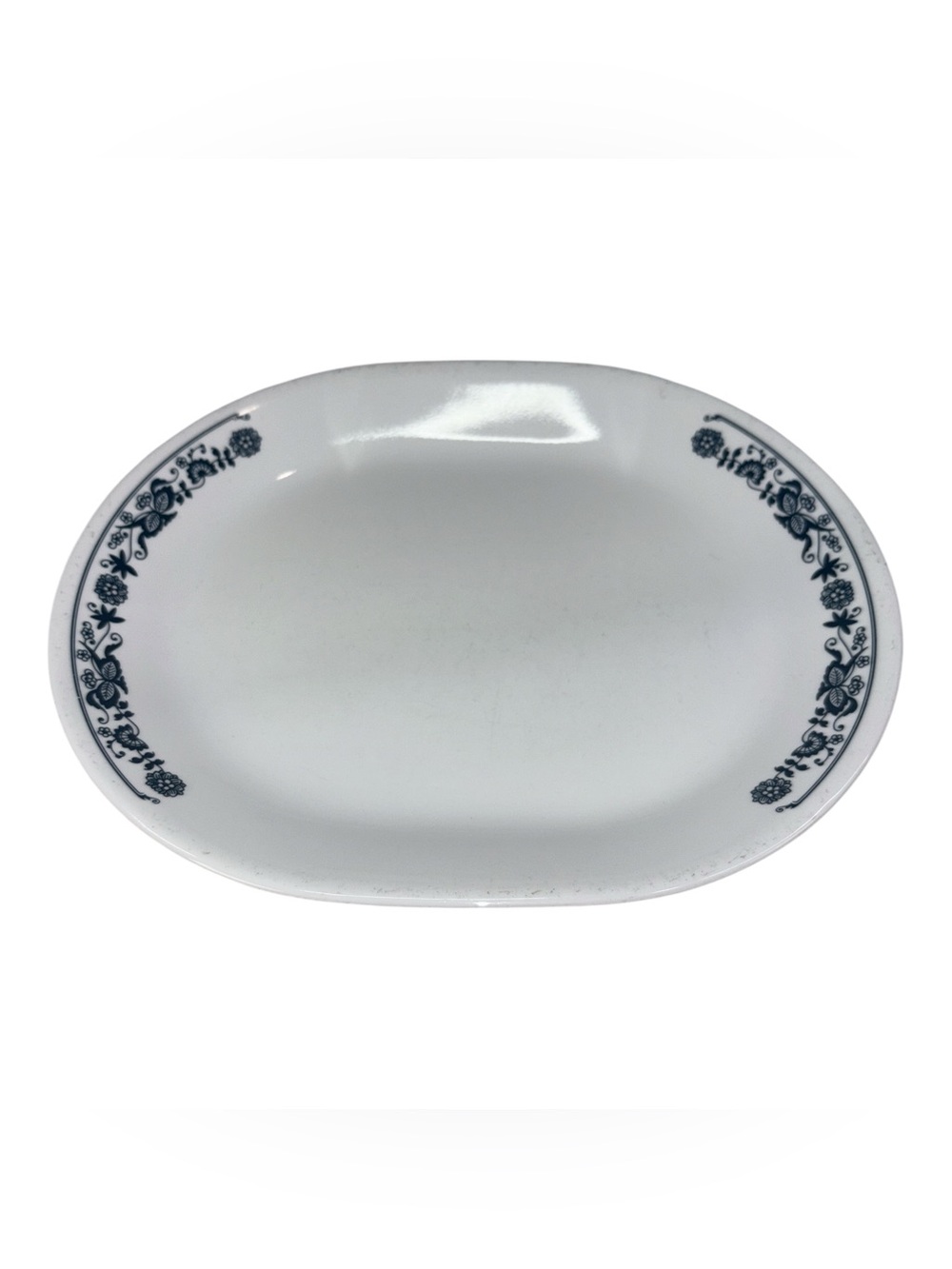 Vtg Corelle Old Town Blue Onion Oval Oblong Serving Platter Plate 12 1/4" x 10"